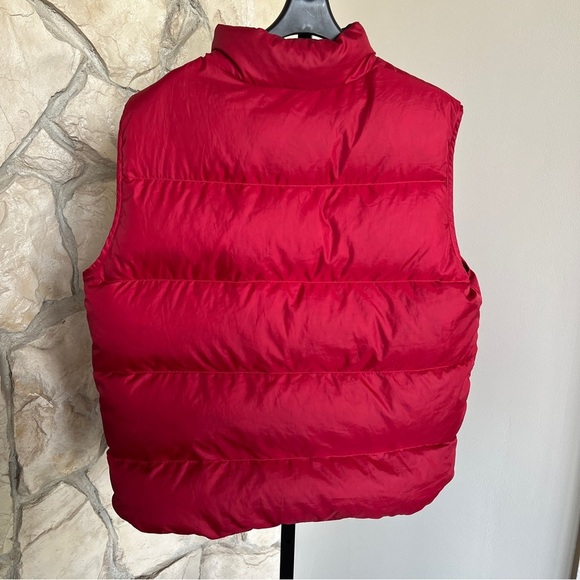 Vintage LL Bean Puffer Vest - Quilted Goose Down Reversible Zip Up Vest - Picture 5 of 9